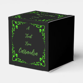 Caja Para Regalos Verde de slime de Halloween