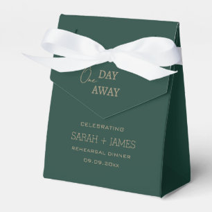 Caja Para Regalos Verde esmeralda moderno a un día de fiesta nupcial