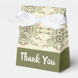 Caja Para Regalos Verde oliva y crema