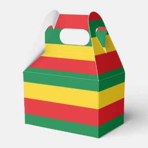 Caja Para Regalos Verde, oro (amarillo) y bandera de los colores
