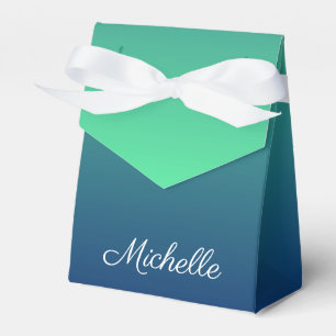 Caja Para Regalos Verde y azul personalizados sombríos