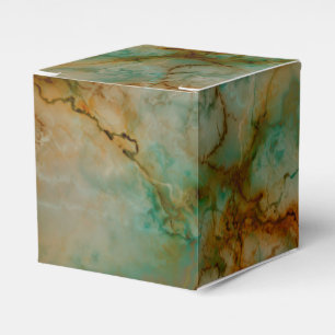 Caja Para Regalos Verde y mármol del oro