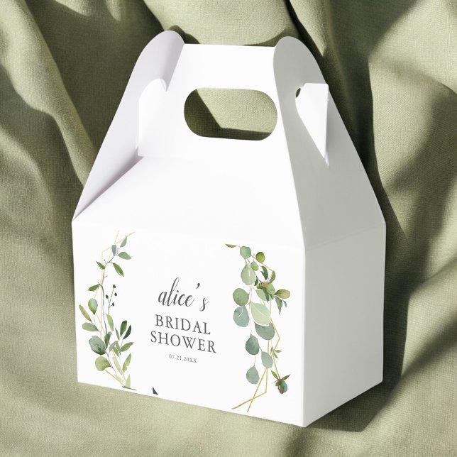 Caja Para Regalos Verdor Eucalyptus Bridal Shower (Subido por el creador)