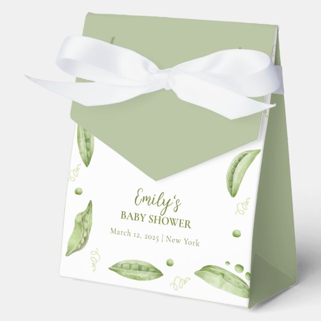 Caja Para Regalos Verdor Veggie Sweet Pea En Pod Baby Shower (Anverso)