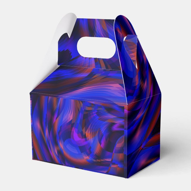 Caja Para Regalos Verificadores curvados de azul virtual en ilusión  (Reverso)