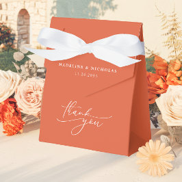 Caja Para Regalos Verona Atardecer Naranja Simple Gracias Boda