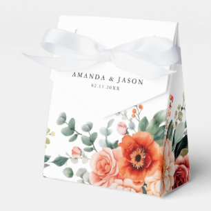 Caja Para Regalos Verona Sunset Bright Naranja Boda floral moderno