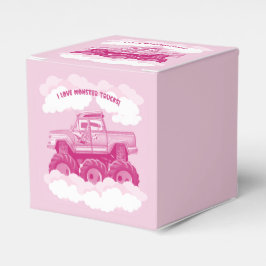 Caja Para Regalos Versión rosa Me Encanta Monster Trucks Imagen
