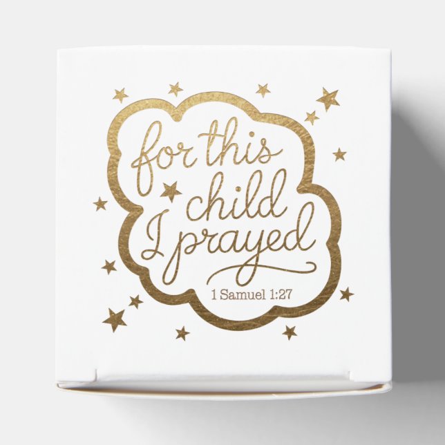 Caja Para Regalos Verso biblial de 1 Samuel 1:27 (Parte superior)