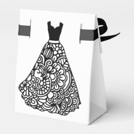 Caja Para Regalos Vestido Boda de encaje negro