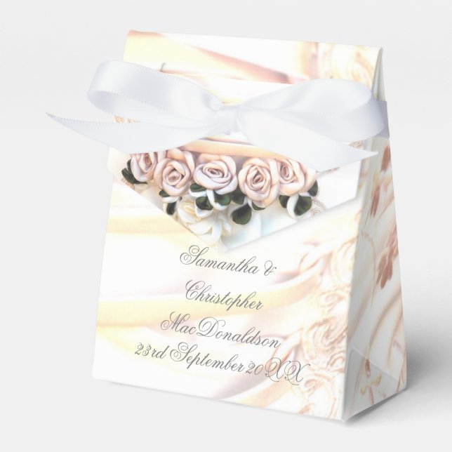 Caja Para Regalos Vestido de boda romántico rosa (Front Side)