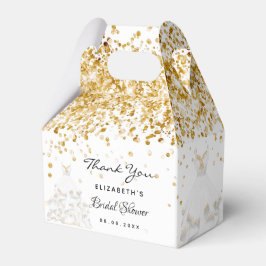 Caja Para Regalos Vestido de brillo de oro blanco para despedida de 