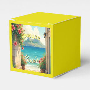 Caja Para Regalos Viaje de estilo vintage en Hawái Honolulu Mid-Paci