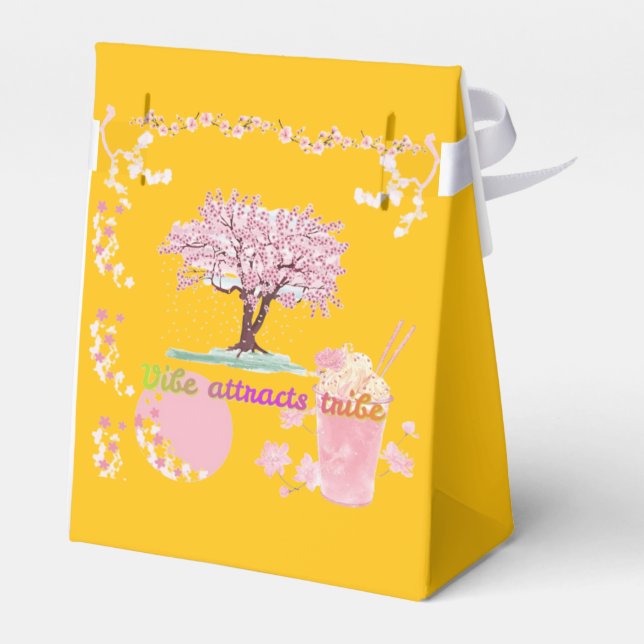 Caja Para Regalos Vibe Attracts Tribe naranja (Reverso)