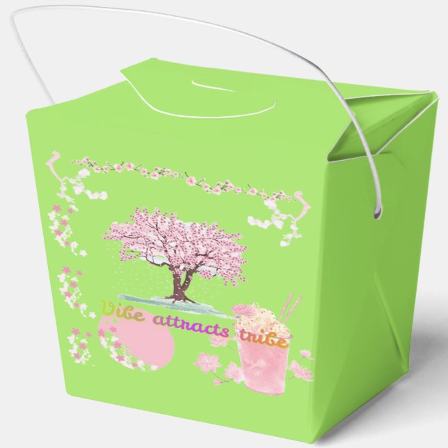 Caja Para Regalos Vibe Attracts Tribe verde claro (Reverso)