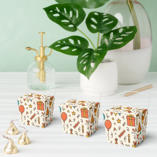 Caja Para Regalos Vibrant Birthday Party Seamless Pattern