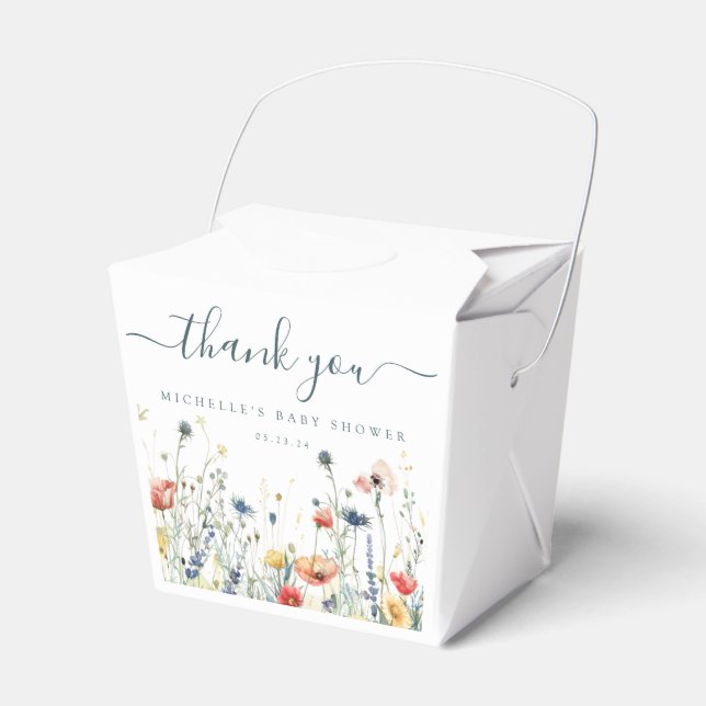 Caja Para Regalos Vibrant Wildflower Baby Shower (Front Side)