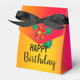 Caja Para Regalos Vibrante Jardín Hawaiano de Flores Hibiscus Elegan