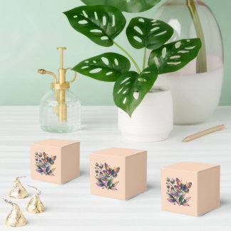 Caja Para Regalos Vibrantes Schmetterlingsblumenmotiv