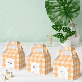 Caja Para Regalos Vichy de naranja dulce promociones de negocios col