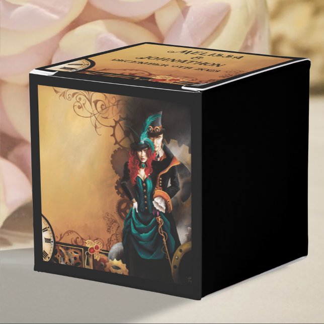 Caja Para Regalos Victorian Steampunk Elegance Boda (Subido por el creador)