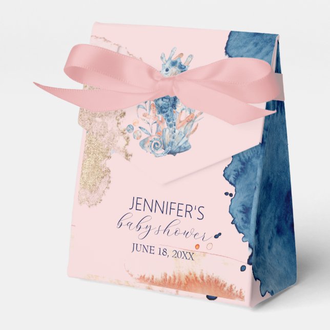 Caja Para Regalos Vida marina | Marahorse Baby Shower Gracias Favor (Front Side)