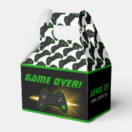 Caja Para Regalos Video Game Green Controller Favor Box