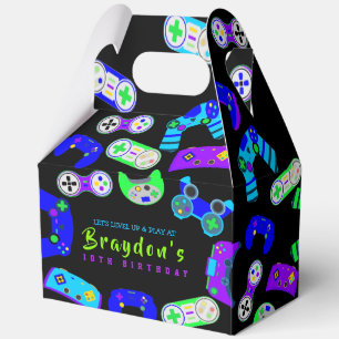 Caja Para Regalos VIDEO JUEGO JUEGOS Niños Fiesta de cumpleaños