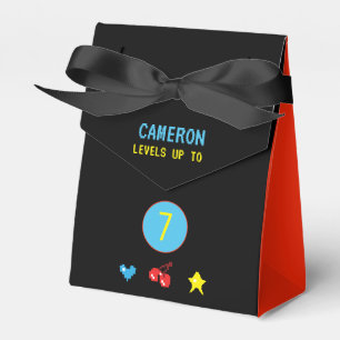 Caja Para Regalos Videojuego Red Black Arcade 7 cumpleaños