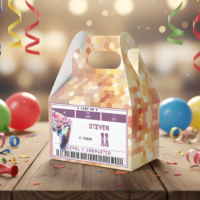 Caja Para Regalos Videojuegos de cumpleaños (Subido por el creador)