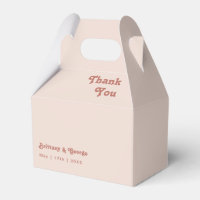 Videos retro simples | Rubor Pink Wedding Favor Bo