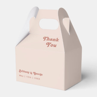 Caja Para Regalos Videos retro simples | Rubor Pink Wedding Favor Bo