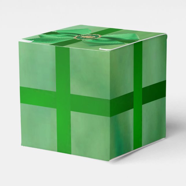 Caja Para Regalos Vidrio verde manchado (Costado Anverso)