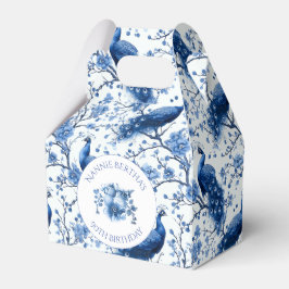 Caja Para Regalos Viñage Blue Chinoiserie Peacock Floral