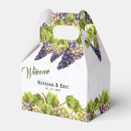 Caja Para Regalos Viñedo de Uvas Jardín Mediterráneo Boda