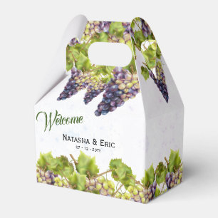 Caja Para Regalos Viñedo de Uvas Jardín Mediterráneo Boda