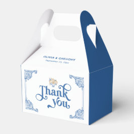 Caja Para Regalos Viñeta Chinoiserie Antiguo Marco Gracias