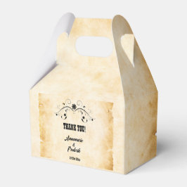 Caja Para Regalos Viñeta de pergamino rústico