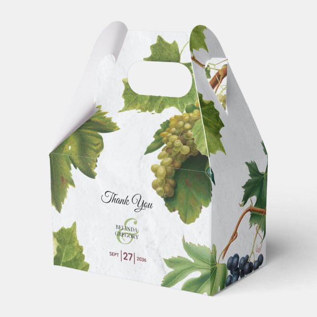 Caja Para Regalos Vineyard Boda de la isla griega mediterránea (Front Side)