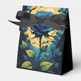 Caja Para Regalos Vinos de Rosa azul 3 carpas