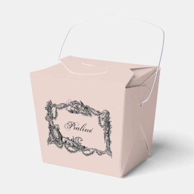 Caja Para Regalos Vintage - Baroque Shabby - chic - Praliné (Front Side)