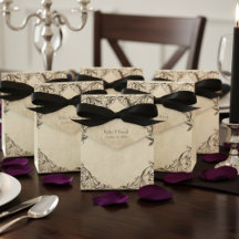 Vintage Bat Until Death Black Parchment Wedding