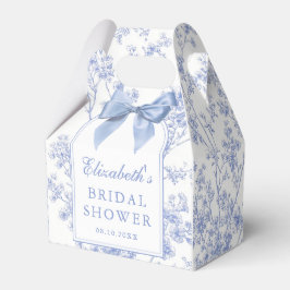 Caja Para Regalos Vintage Blue Bow Floral Bridal Shower