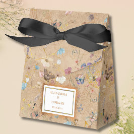 Caja Para Regalos Vintage Boho Butterfly Garden Wedding