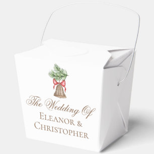 Caja Para Regalos Vintage Christmas Bell Minimalista Boda de vacacio