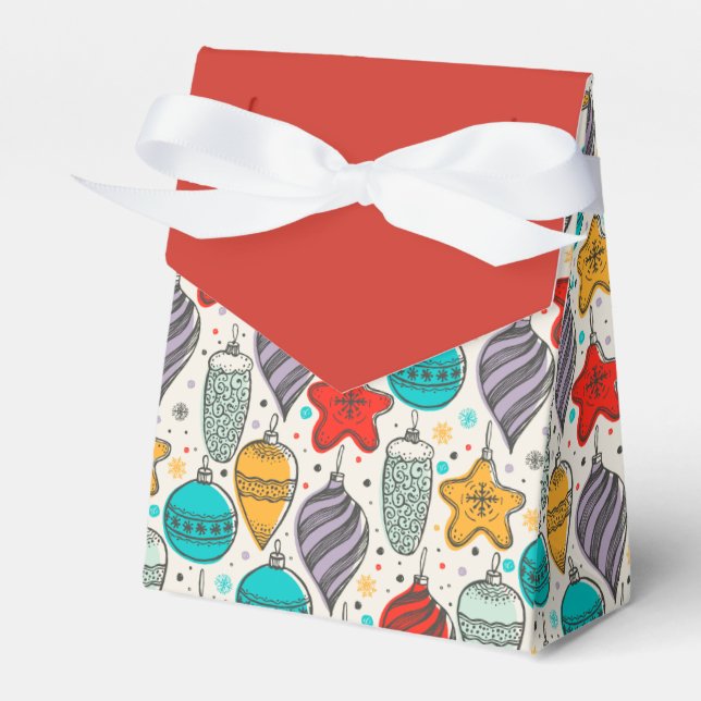 Caja Para Regalos Vintage Christmas Ornaments (Front Side)