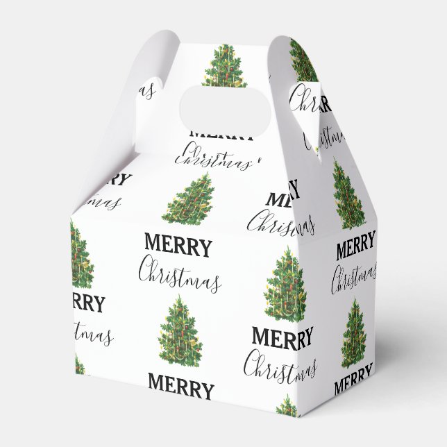 Caja Para Regalos Vintage Christmas Tree Festimes Xmas (Front Side)