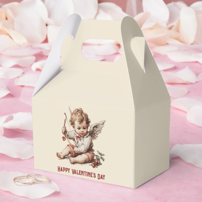 Caja Para Regalos Vintage Cupid With Heart Bow (Boda)
