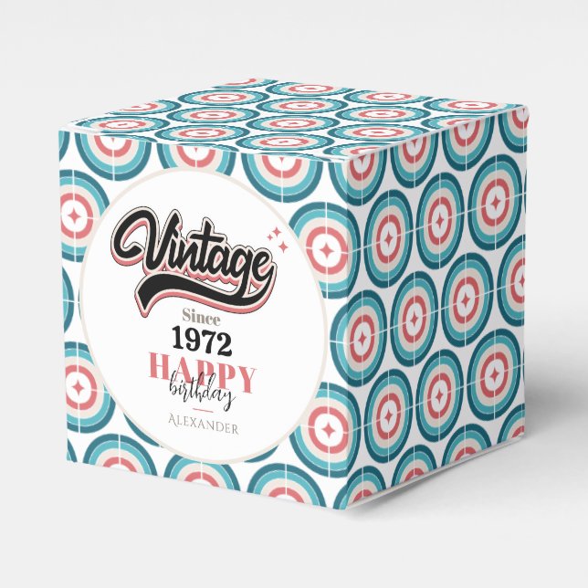 Caja Para Regalos Vintage desde 1972 (Costado Anverso)