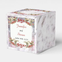 Vintage Dove Wedding Favor Box